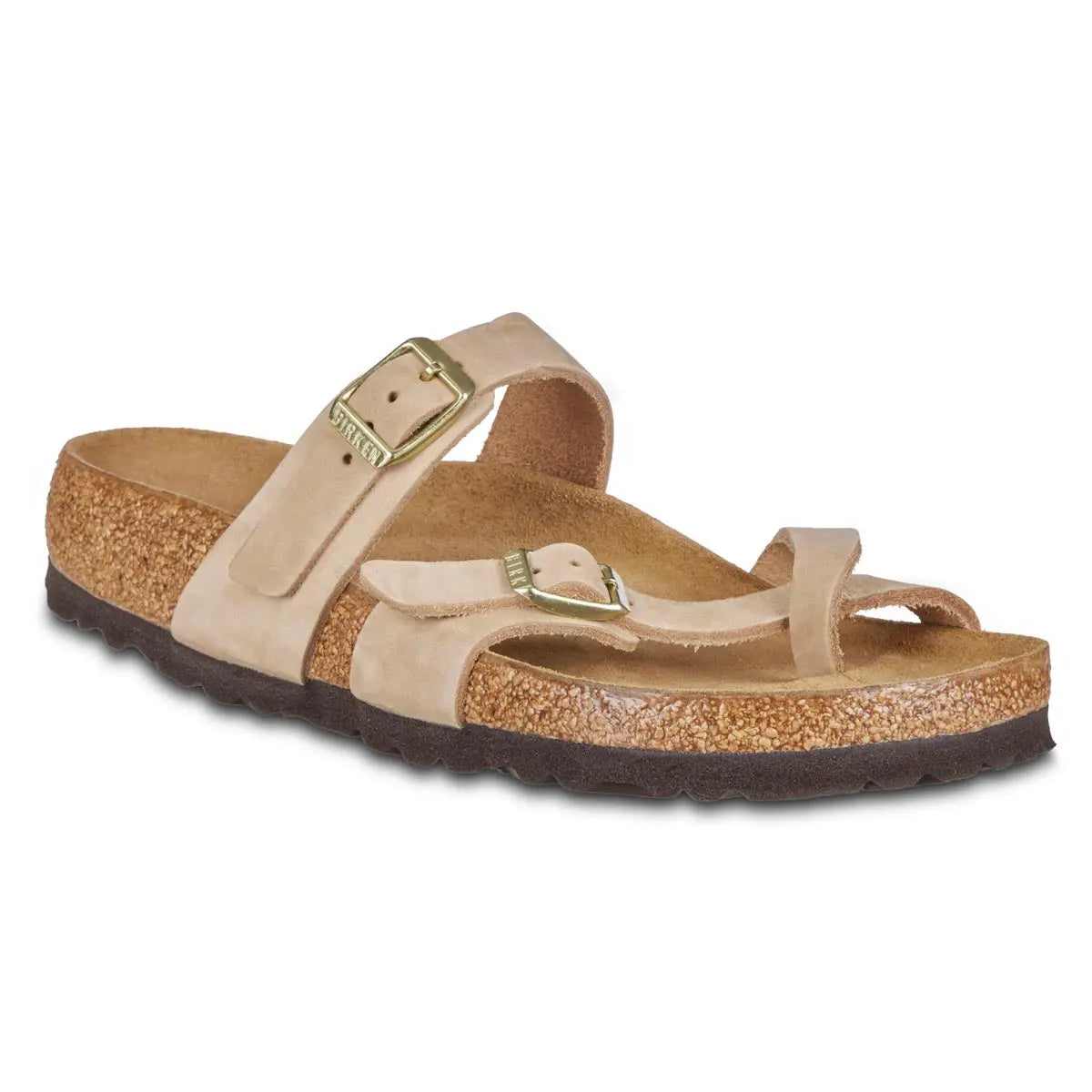 Birkenstock Women's Mayari Soft Footbed Nubuck Leather Sandcastle Sandals