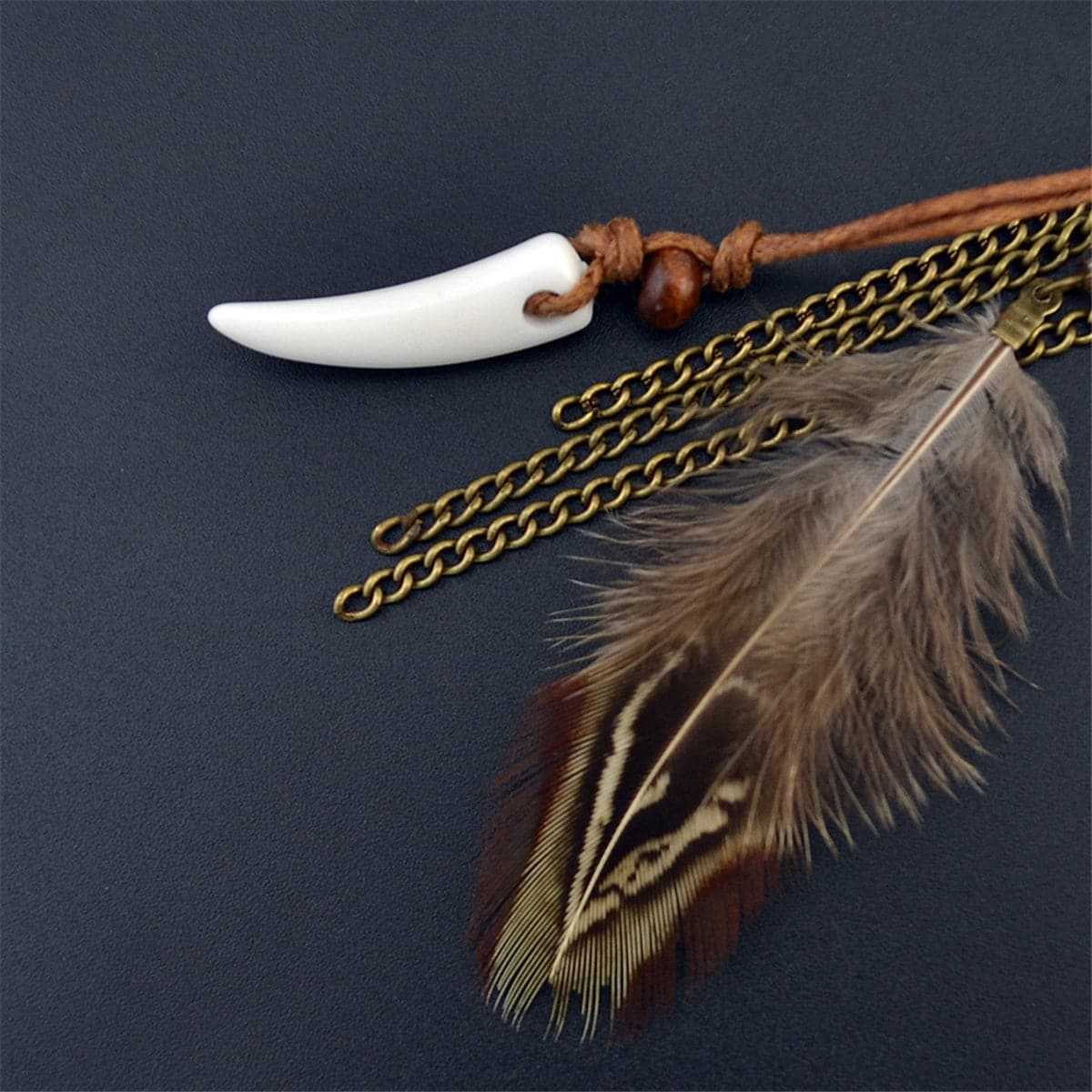 Goldtone Dream Catcher Feather Drop Earrings