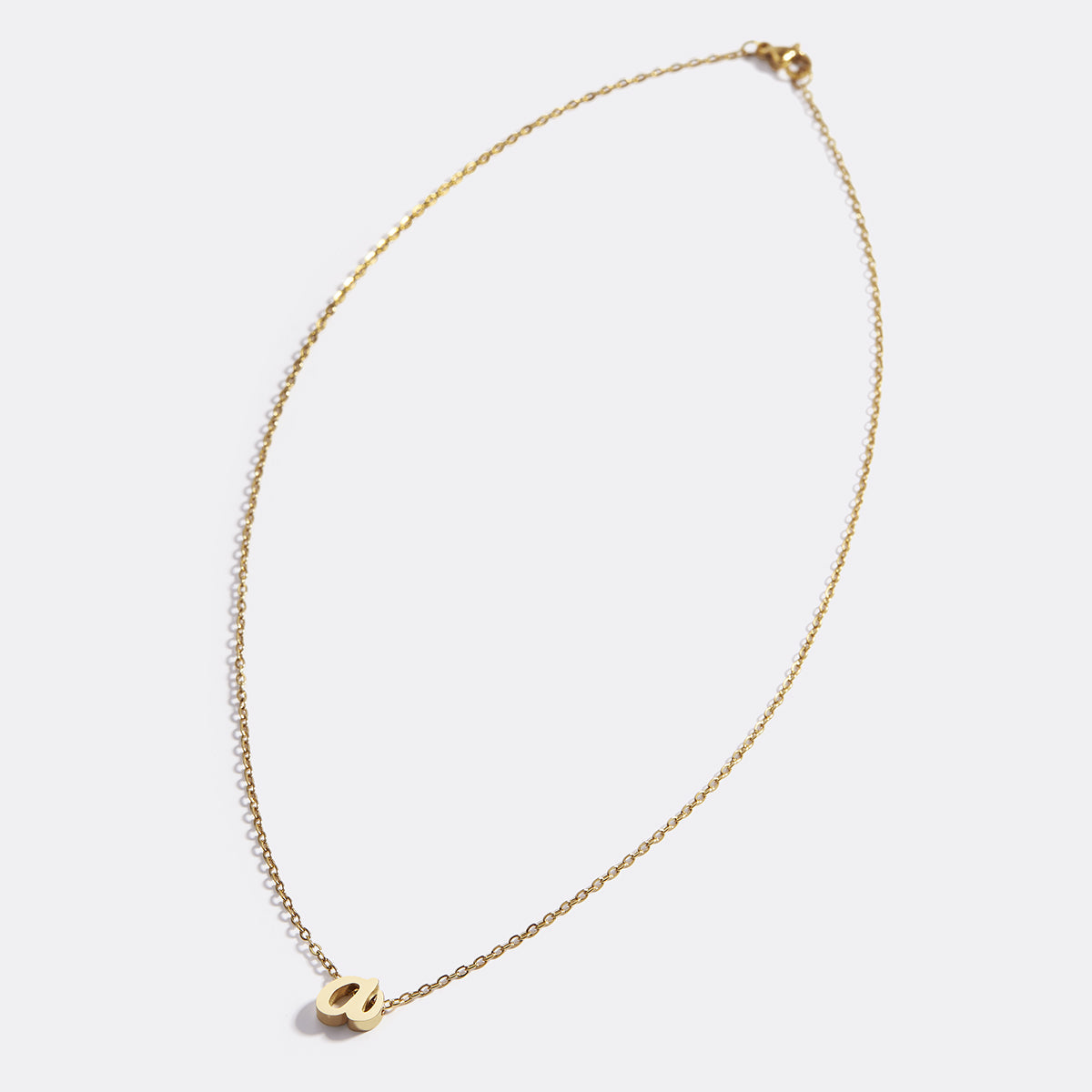 Mint & Lily Tiny Script Initial Necklace
