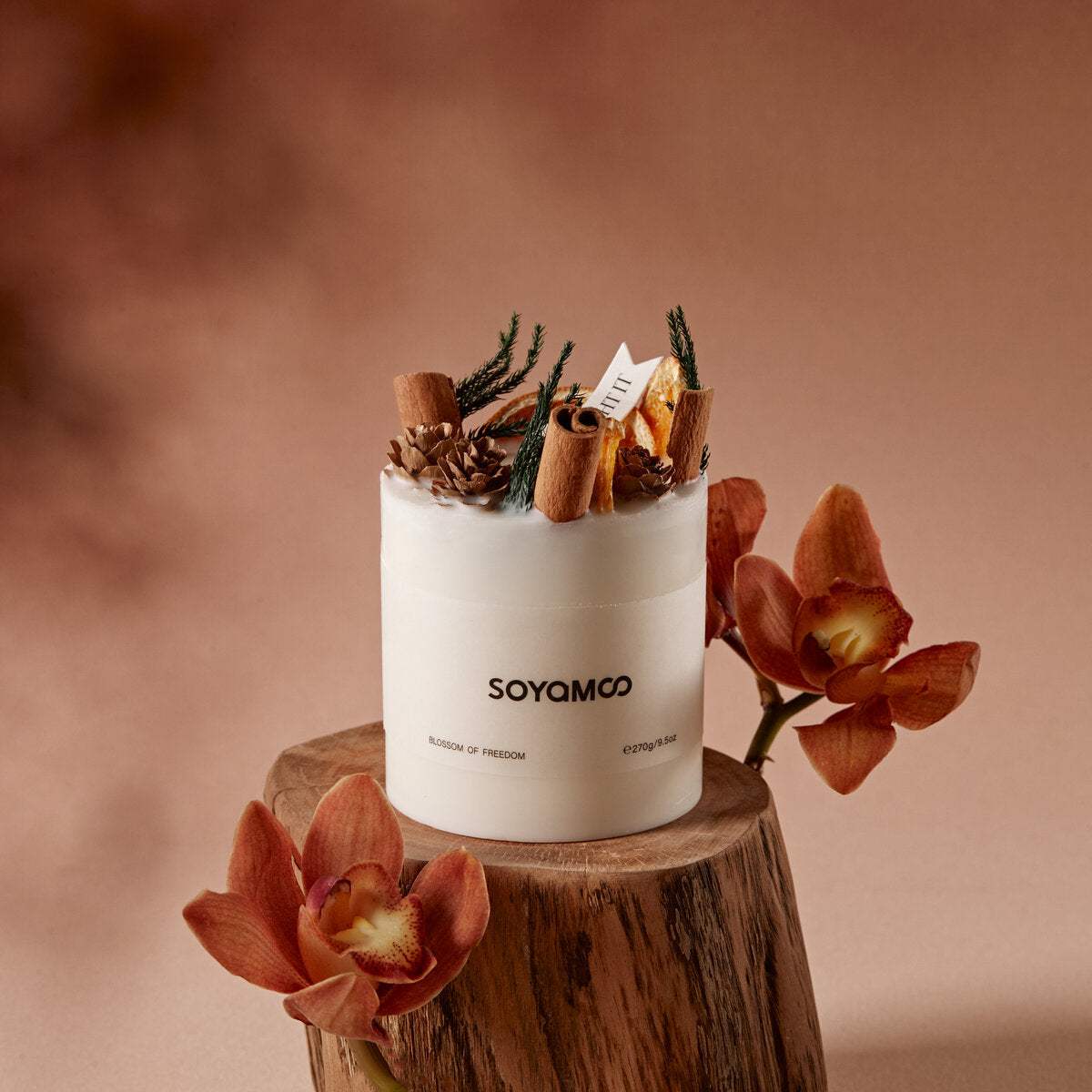 SOYAMOO Citrus Breeze Botanical Scented Candle