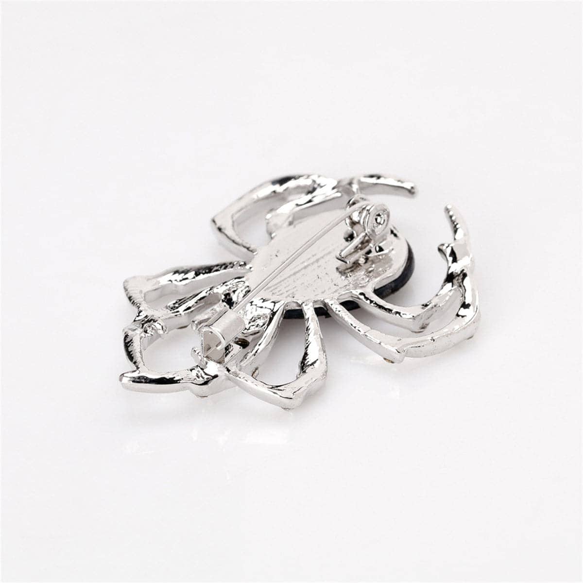 Cubic Zirconia & Abalone Shell Spider Brooch
