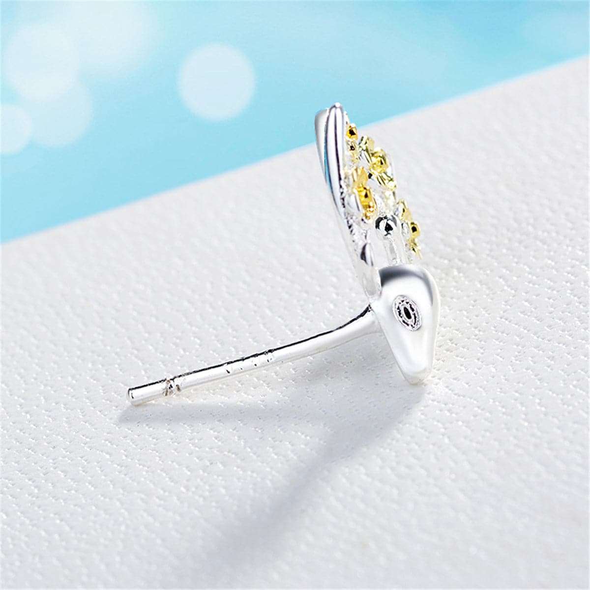 Two Tone Deer Stud Earrings