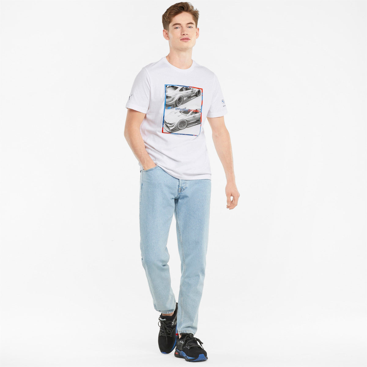 Puma Men's Bmw Motorsport Logo Graphic Tee Tops