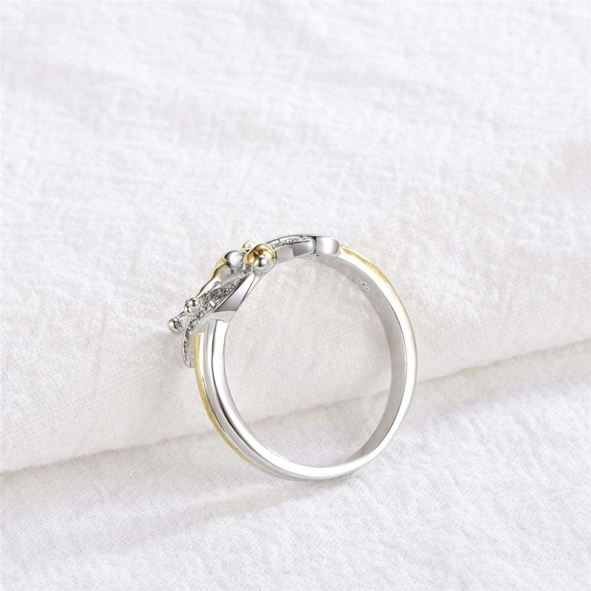 Cubic Zirconia & Two-Tone Fairy Ring