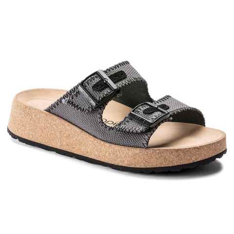 Birkenstock Women's Gabriela Natural Fibre Mix Anthracite Sandals
