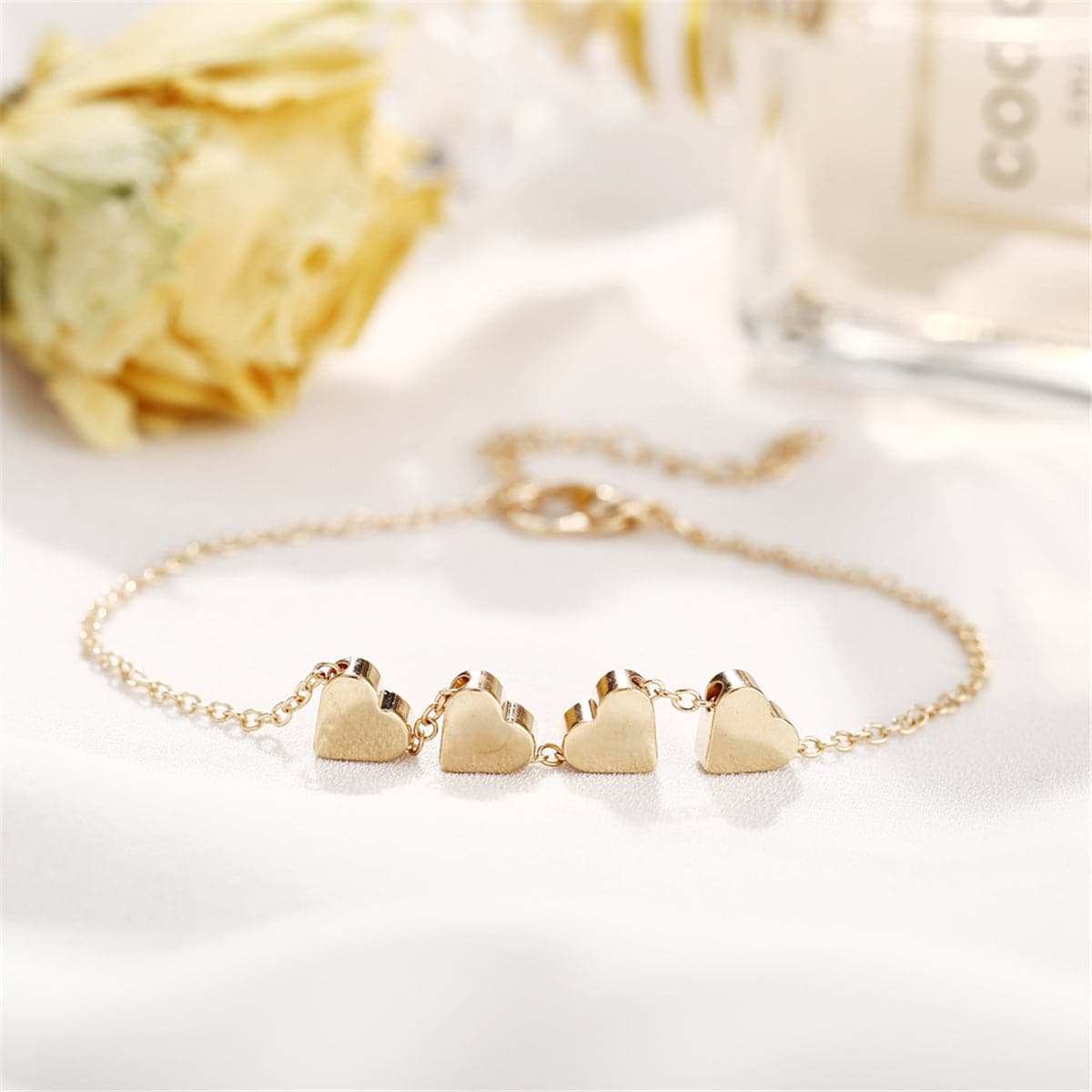 Goldtone Heart Bracelet