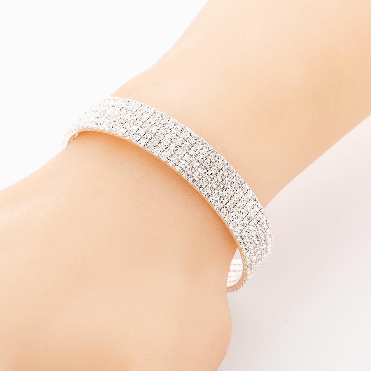 Cubic Zirconia & Goldtone Pavé Cuff