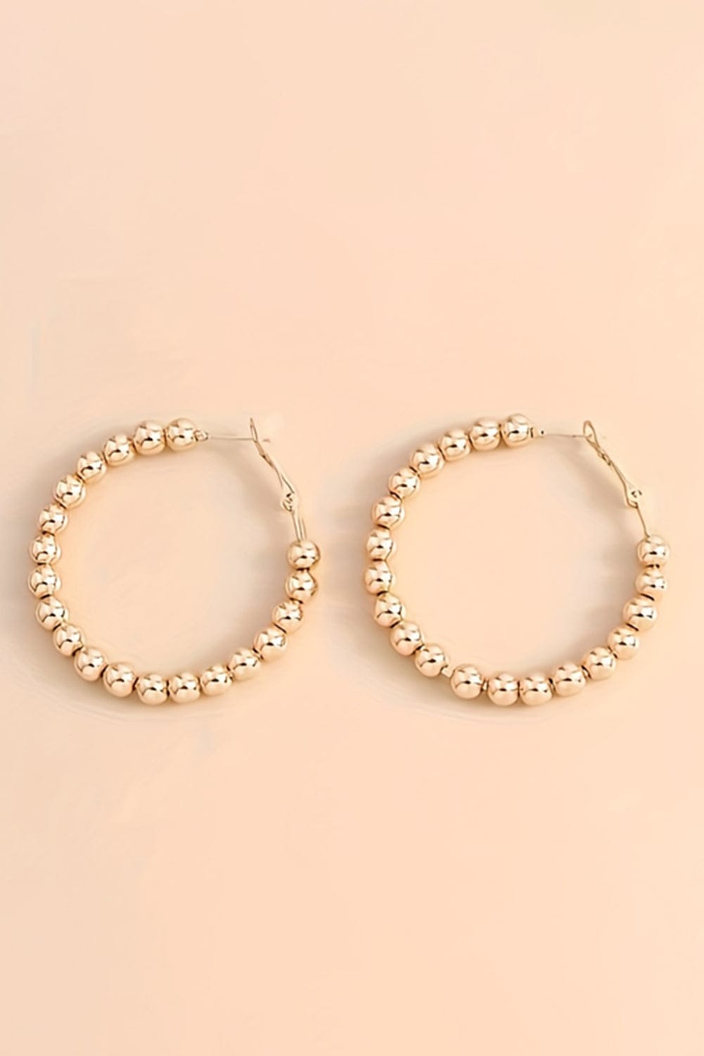 Gold Beads Hoop Earrings (Copy)