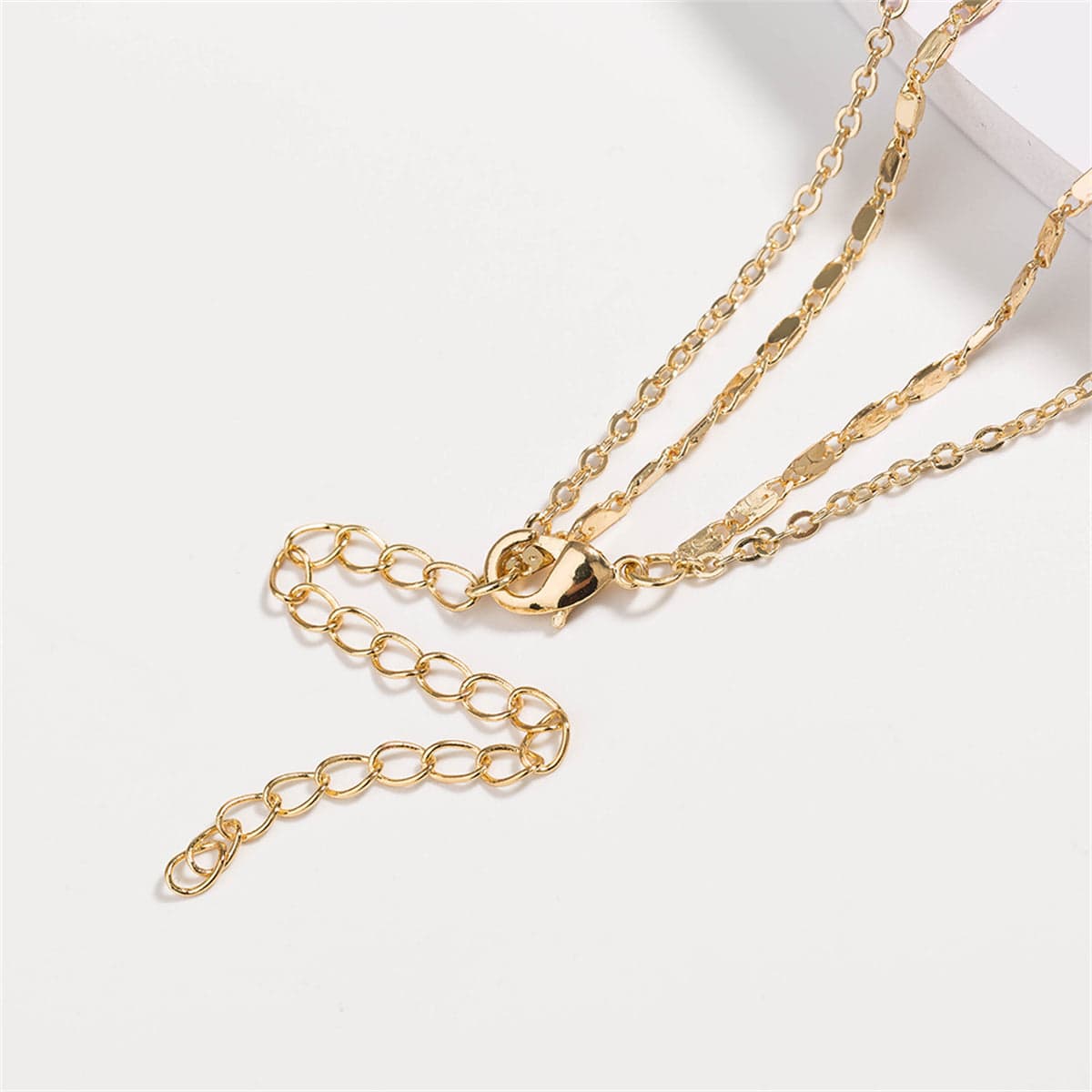 Pearl & Resin Goldtone Pin Drop Layered Necklace