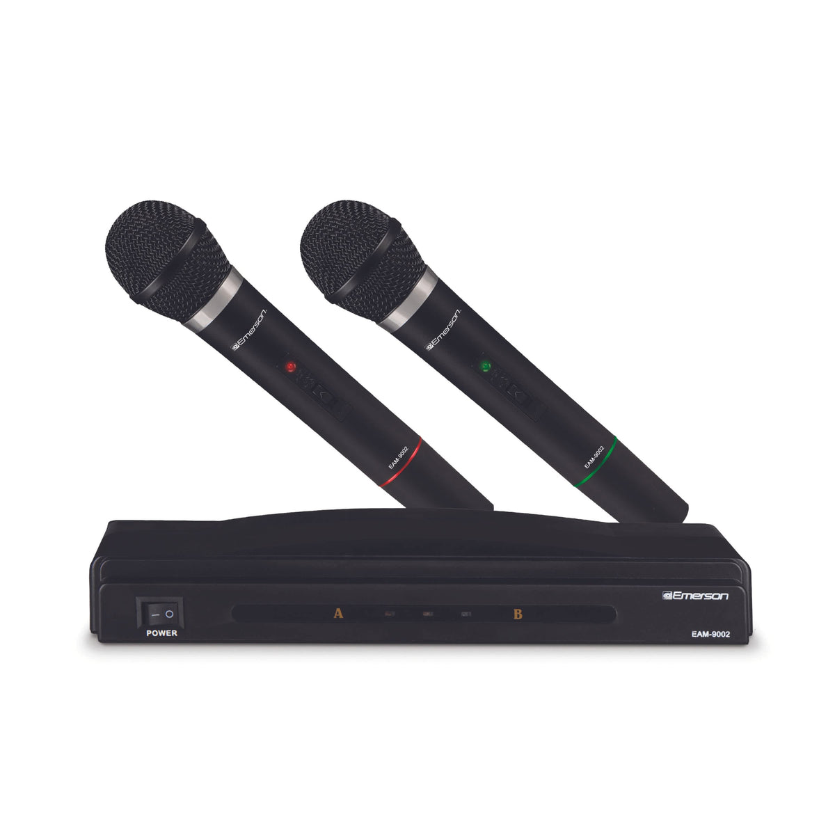 Emerson Professional Dual Microphone Kit with Wireless Transmitter - Black