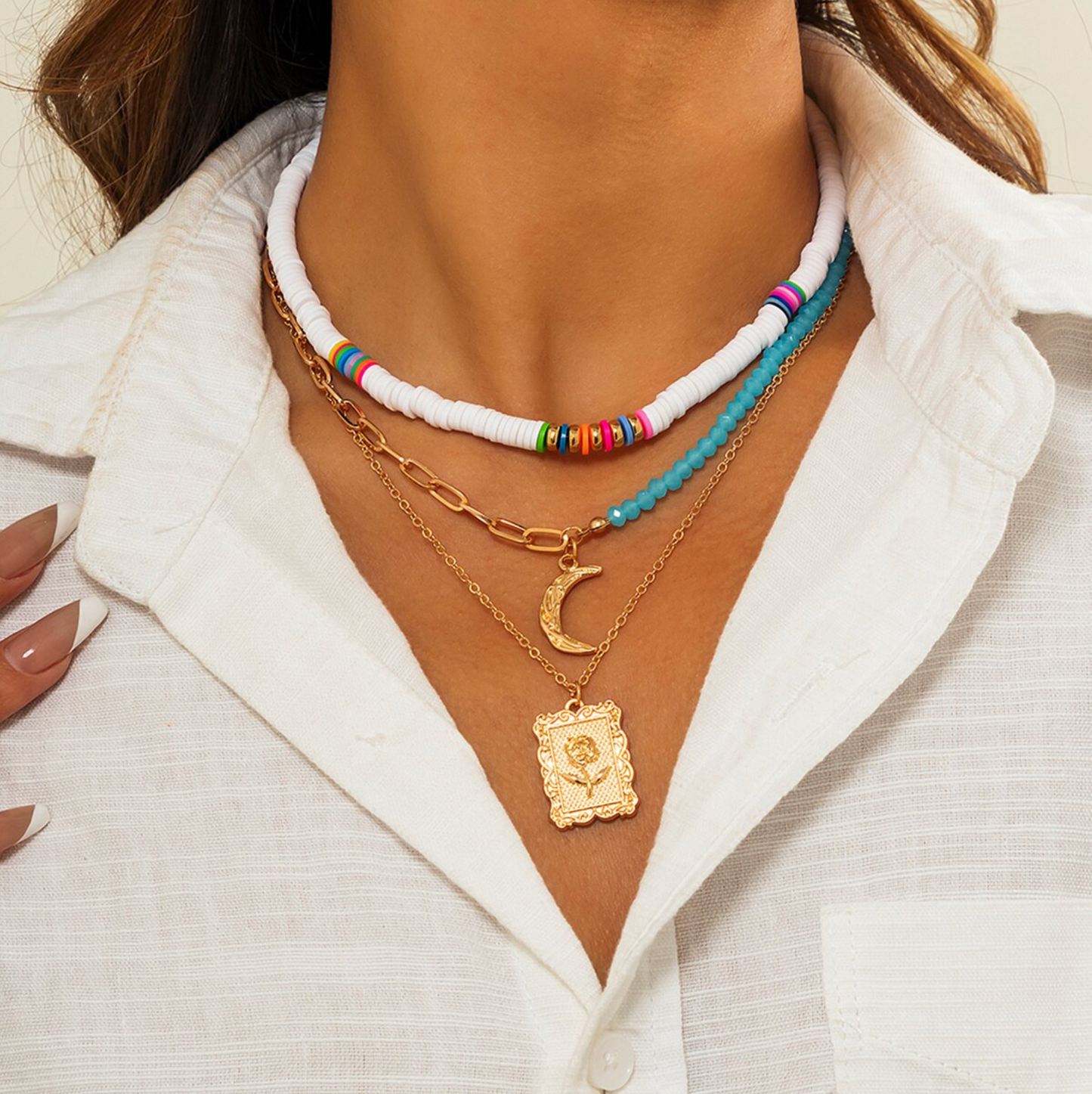 Multicolour / Teal-