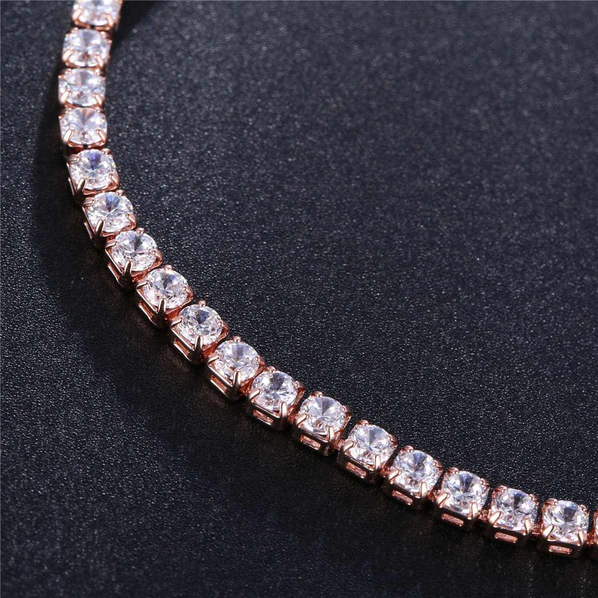 Cubic Zirconia & Rose Goldtone Adjustable Link Bracelet