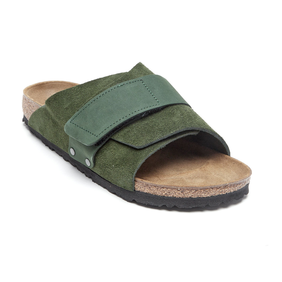 Birkenstock Kyoto Nubuck/Suede Leather Mountain View Green Sandals
