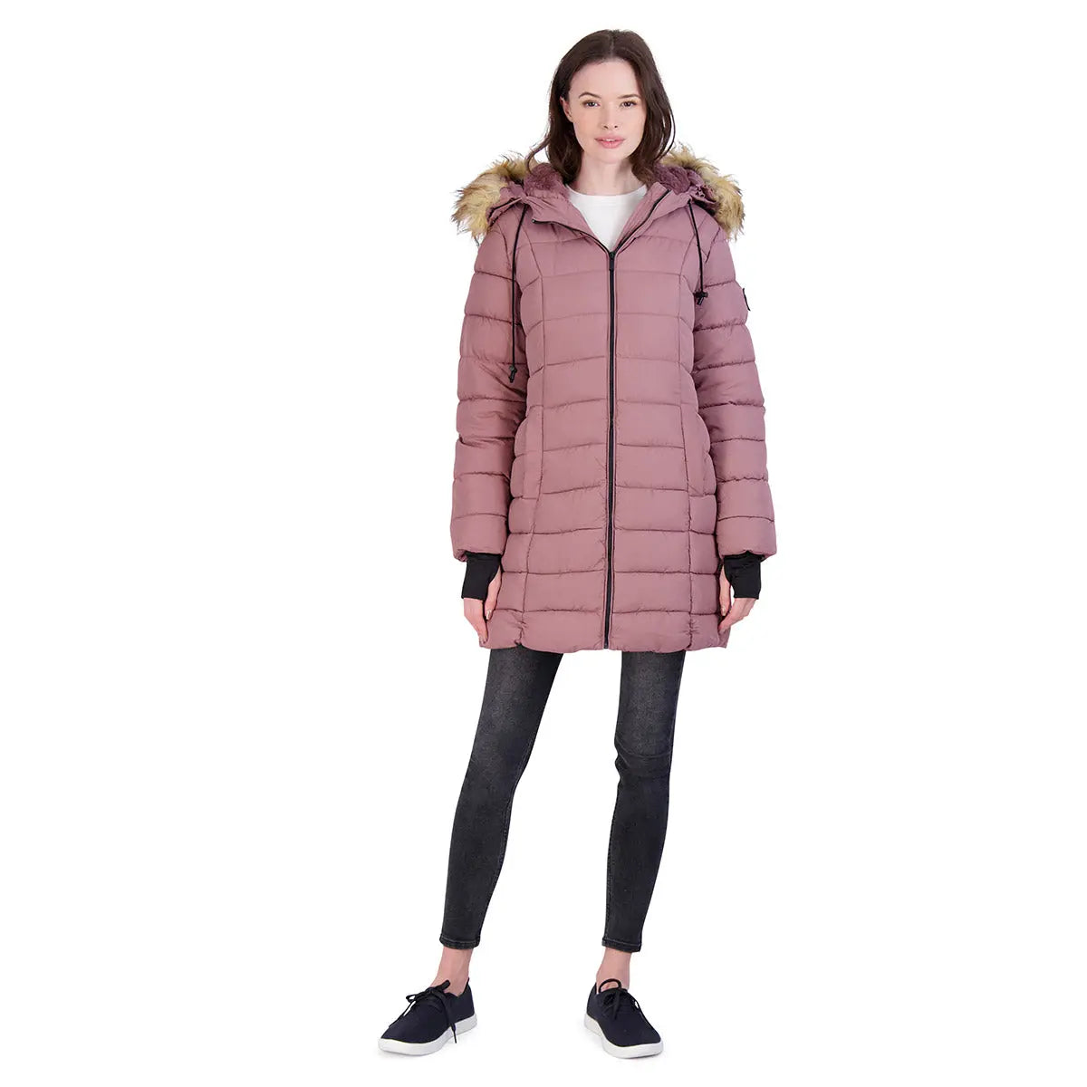 Steve Madden Women's Jacket with Faux Fur Hood – Zulily
