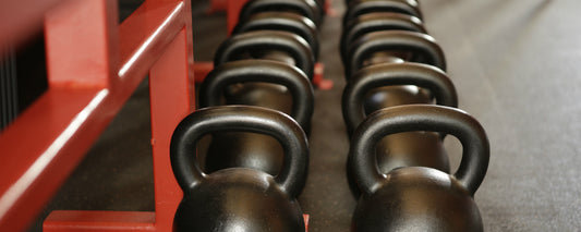 Row of kettle bells