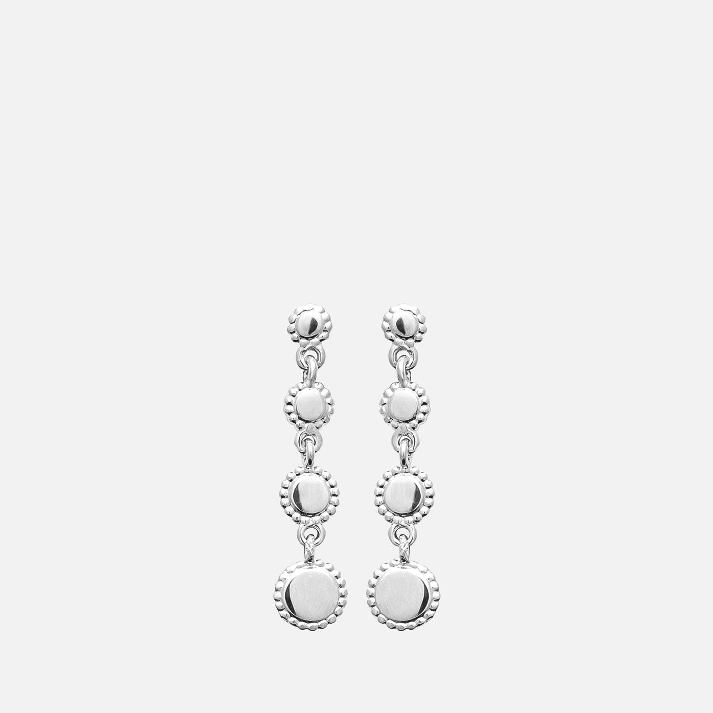 Juno Beaded Disc Drop Earrings