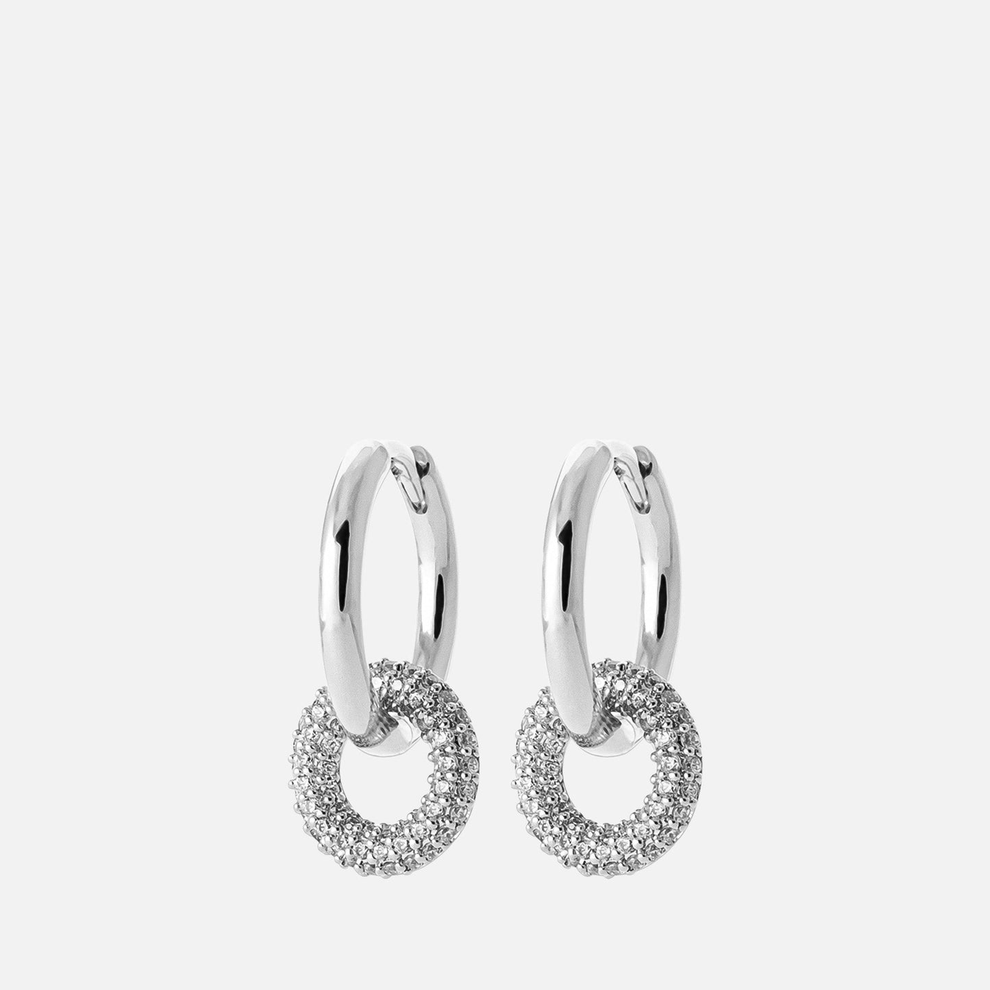 Aura Pave Hoop Earrings