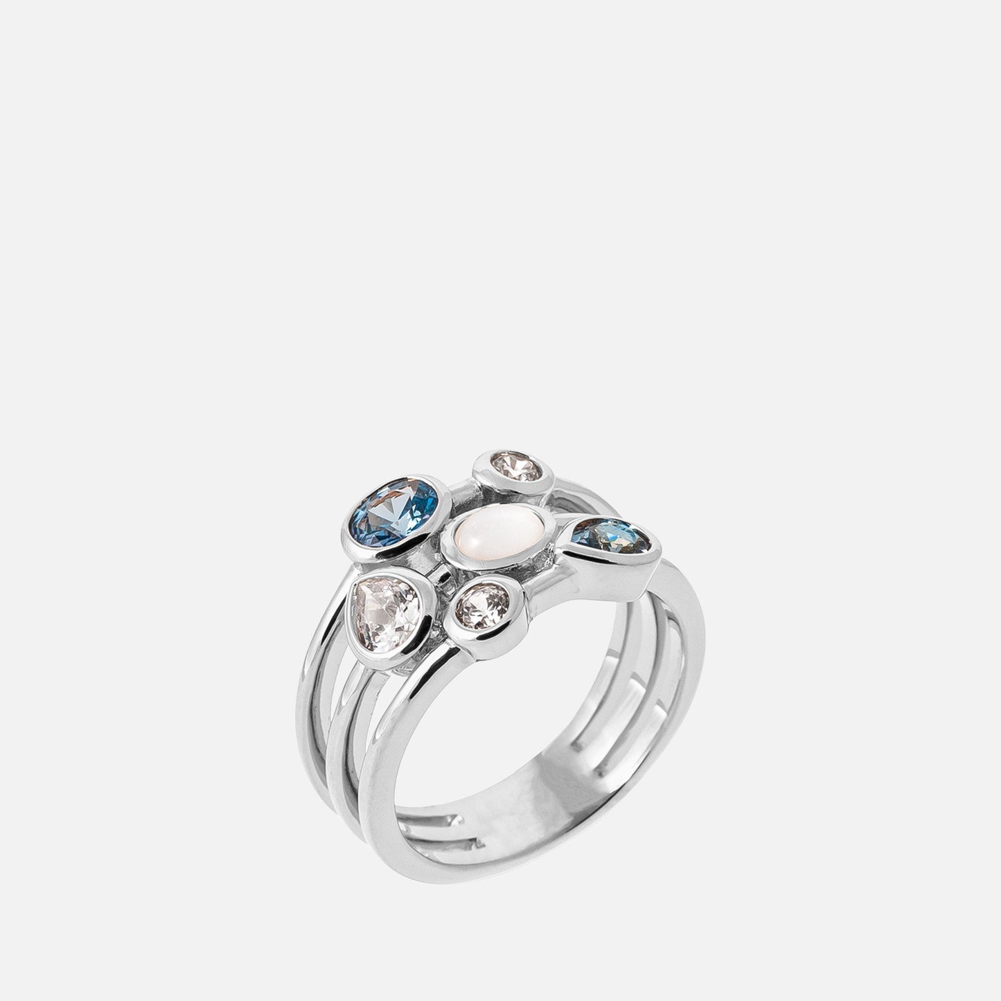 Celeste Cluster Silver Ring