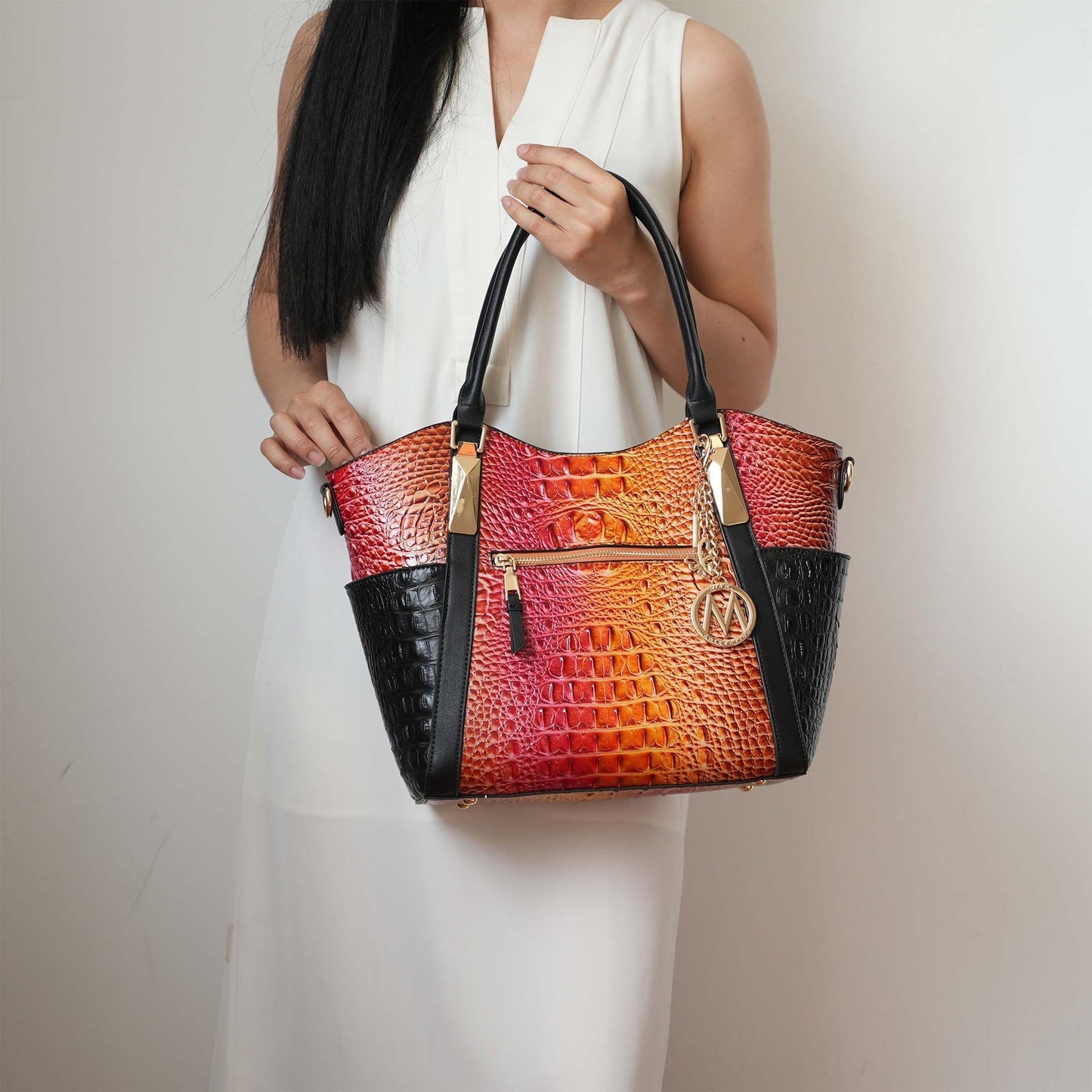Janise Gradient Croc Tote handbag