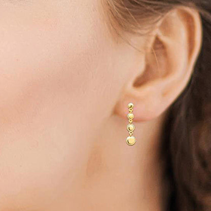 Juno Beaded Disc Drop Earrings