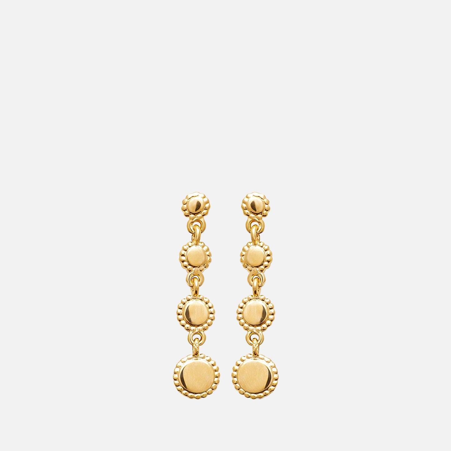 Juno Beaded Disc Drop Earrings