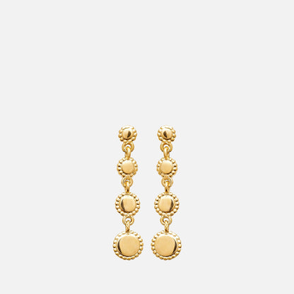 Juno Beaded Disc Drop Earrings
