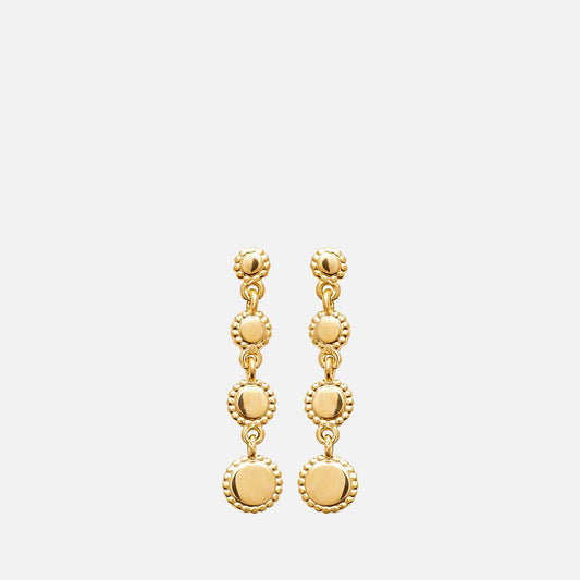 Juno Beaded Disc Drop Earrings