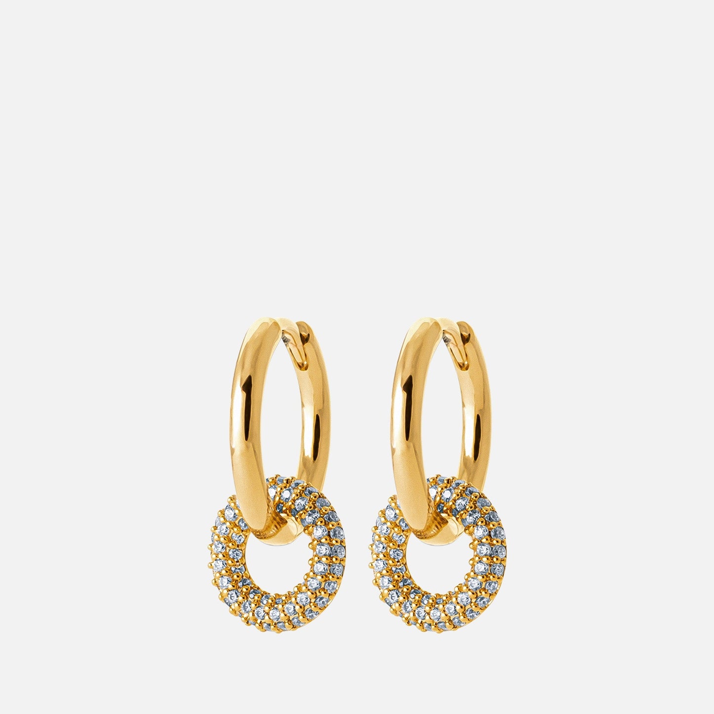 Aura Pave Hoop Earrings