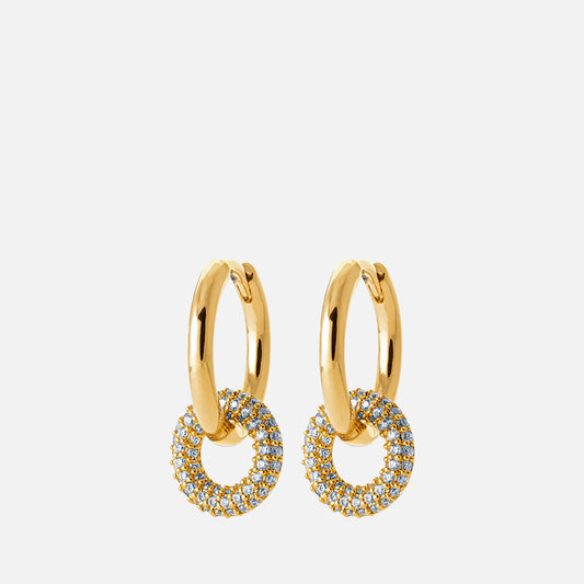 Aura Pave Hoop Earrings