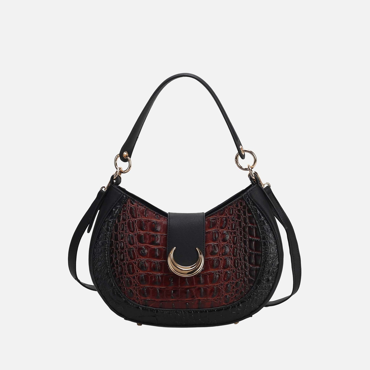 MKF Collection by Mia K. - Jain Croc-Embossed Shoulder Bag