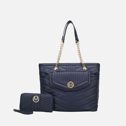MKF Collection by Mia K. - Chiari Tote Bag and Wallet Set