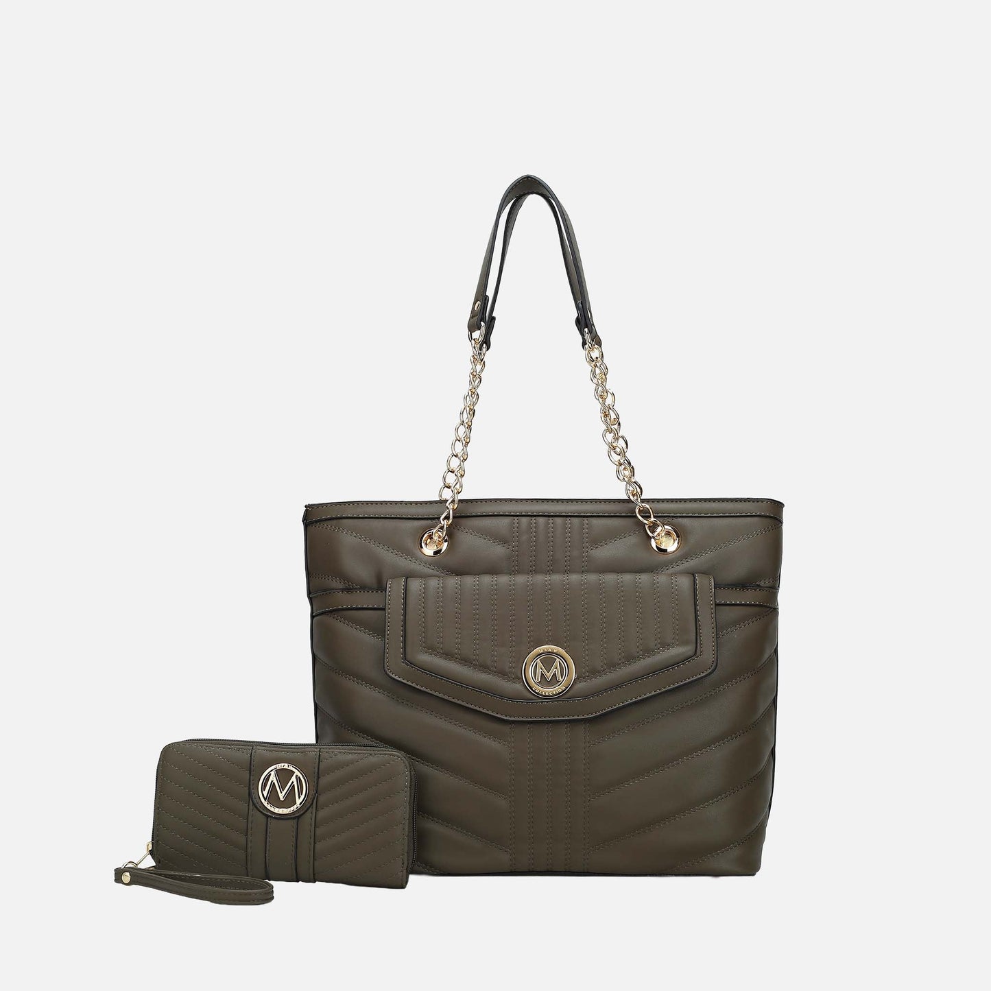 MKF Collection by Mia K. - Chiari Tote Bag and Wallet Set