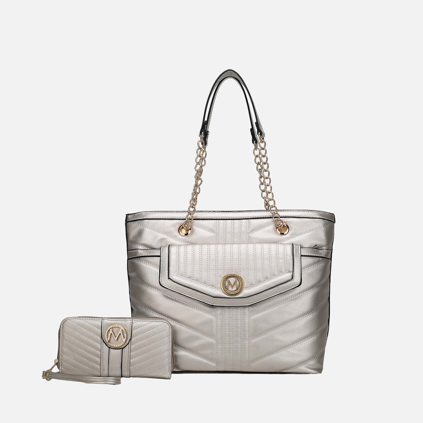 MKF Collection by Mia K. - Chiari Tote Bag and Wallet Set