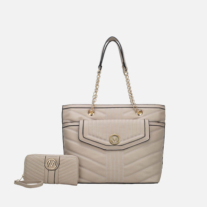 MKF Collection by Mia K. - Chiari Tote Bag and Wallet Set