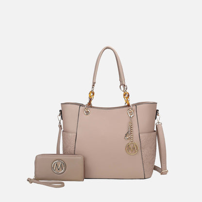 Merlina Embossed Tote Bag and Set