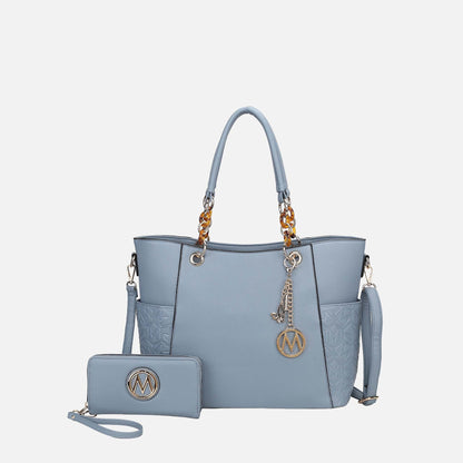 MKF Collection by Mia K. - Merlina Embossed Tote Bag and Set