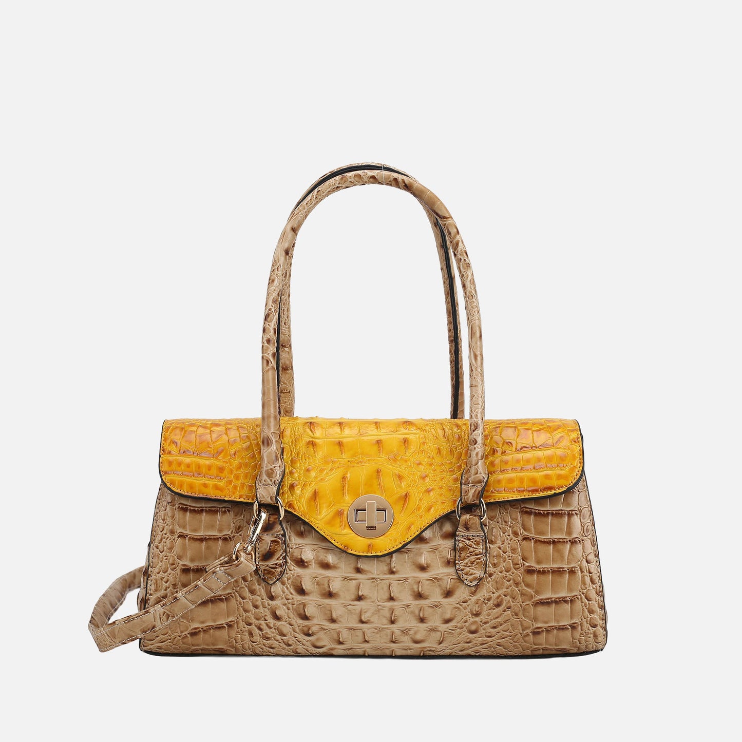 MKF Collection by Mia K. - Liviana Croc-Embossed Shoulder Bag