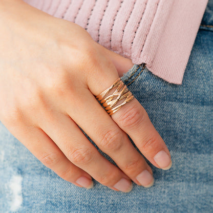 Mint & Lily Wire Wrap Statement Ring