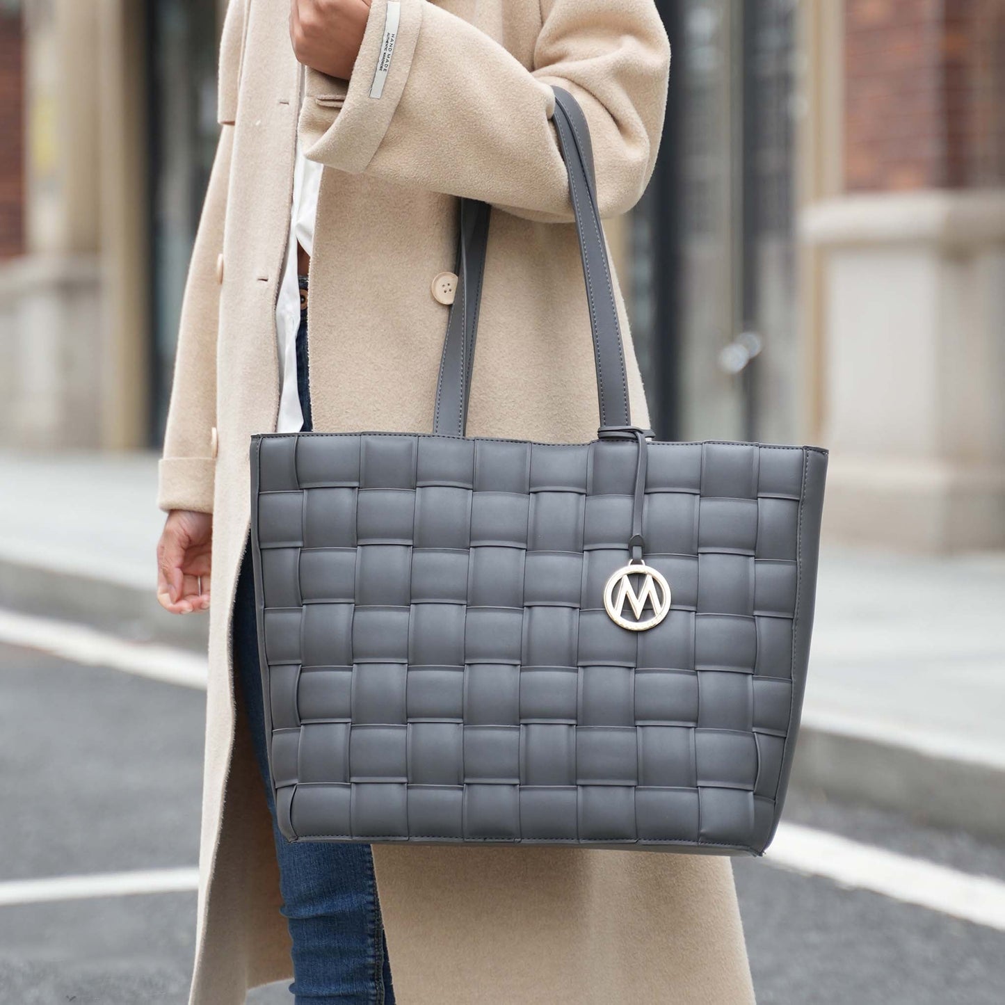 MKF Collection by Mia K. - Rowan Woven Tote Bag