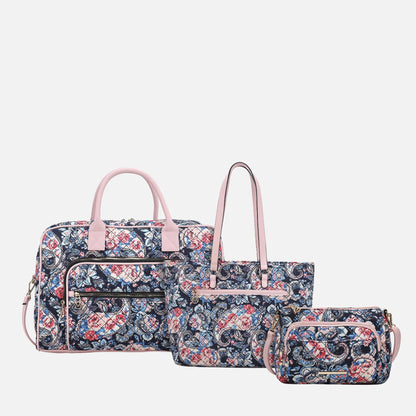 Zoe Quilted Cotton Weekender and Crossbody Bag