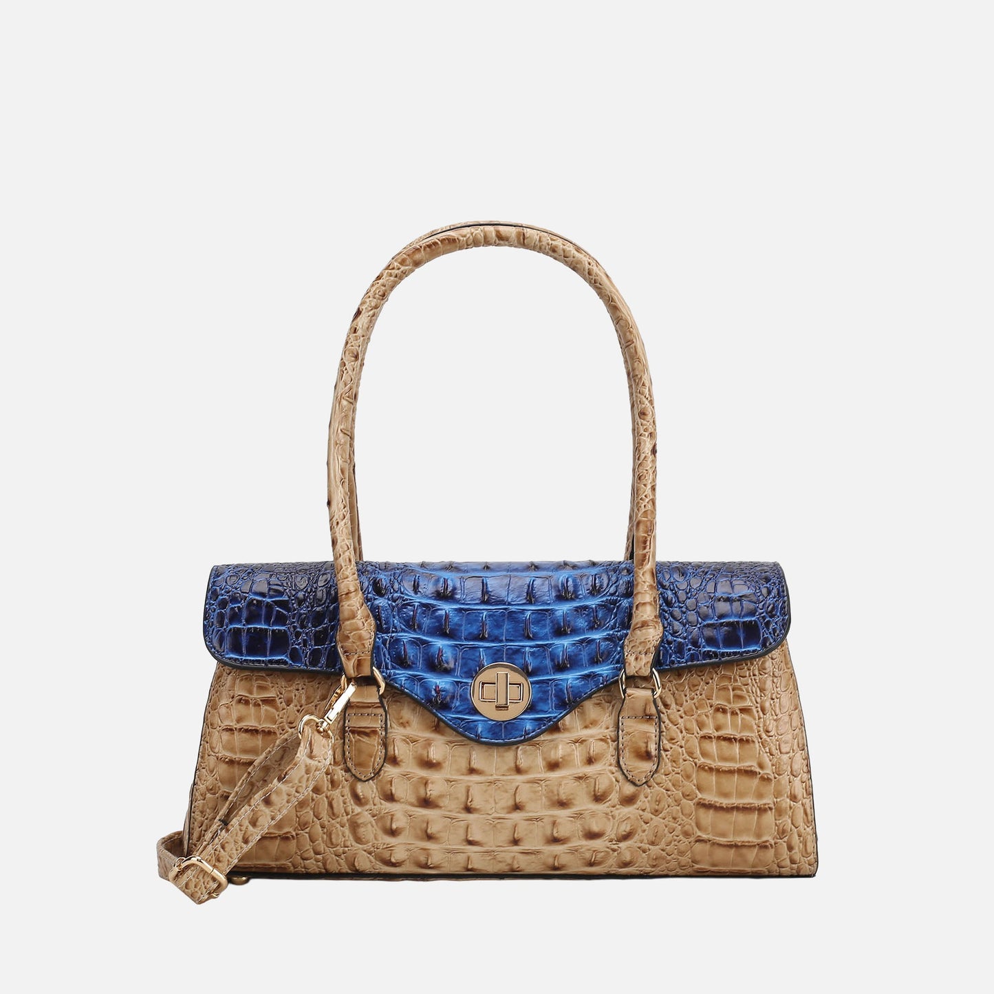 MKF Collection by Mia K. - Liviana Croc-Embossed Shoulder Bag