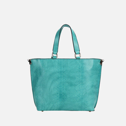 MKF Collection by Mia K. - Beryl Embossed Tote Bag and Wristlet Set