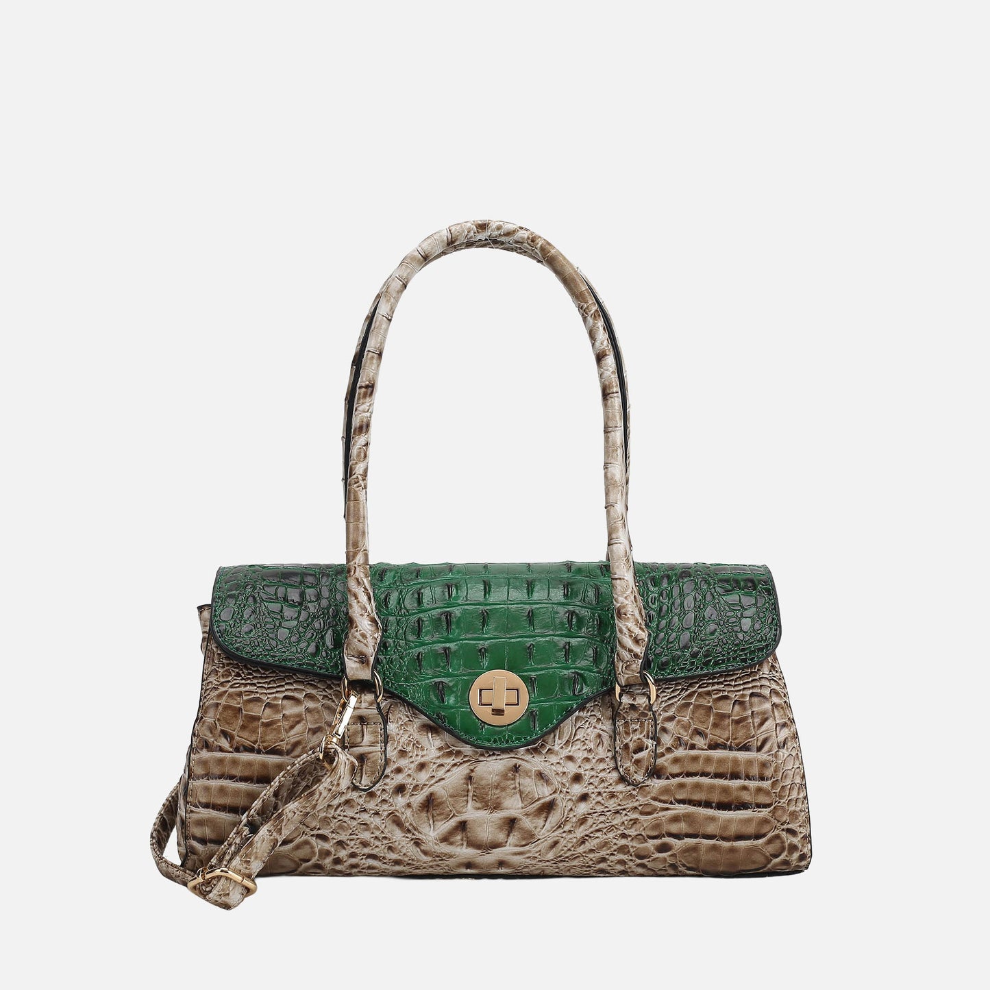 MKF Collection by Mia K. - Liviana Croc-Embossed Shoulder Bag