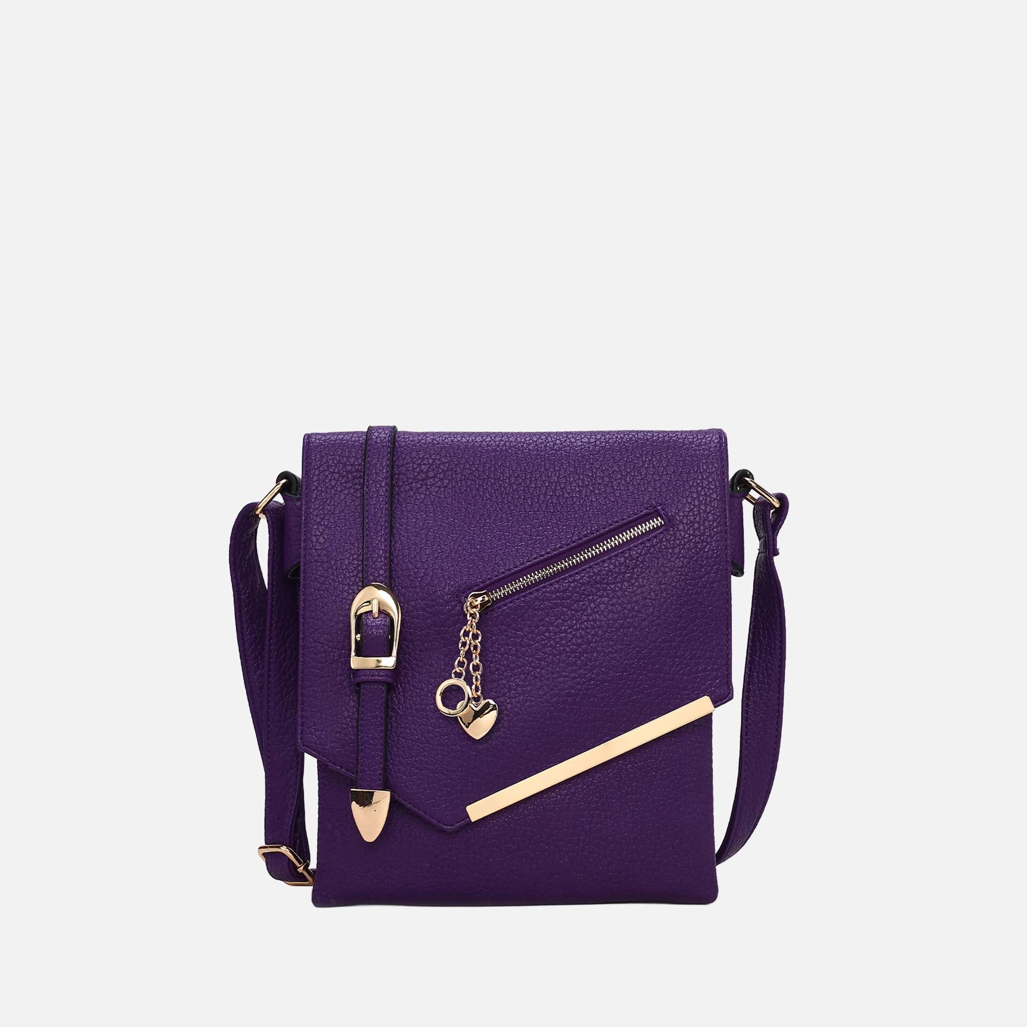 ハンドメイド 3roomsバッグ フランシュリッペ うじゃうじゃねこ パープル Jasmine Crossbody Bag – Zulily