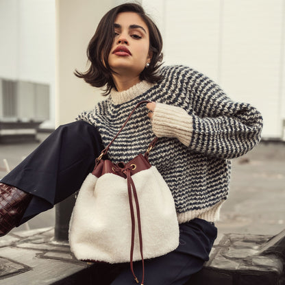 Saryn Faux Fur Bucket Bag and Set