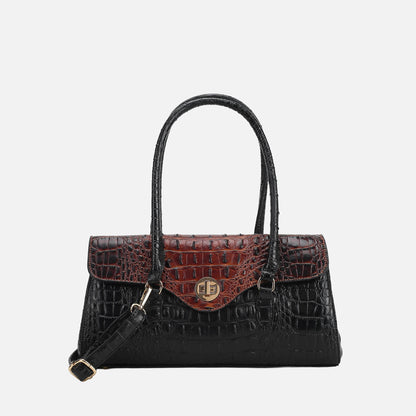 MKF Collection by Mia K. - Liviana Croc-Embossed Shoulder Bag