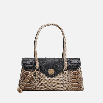 Liviana Croc-Embossed Shoulder Bag