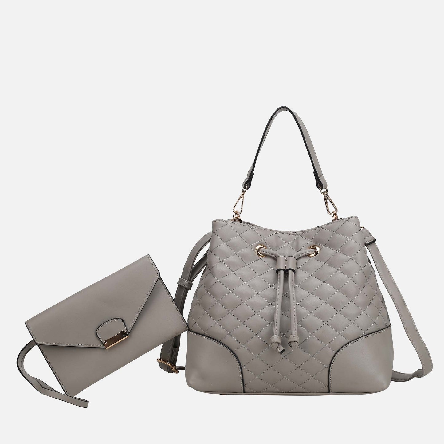 Wendy 2 PCS Bucket Bag with Wristlet