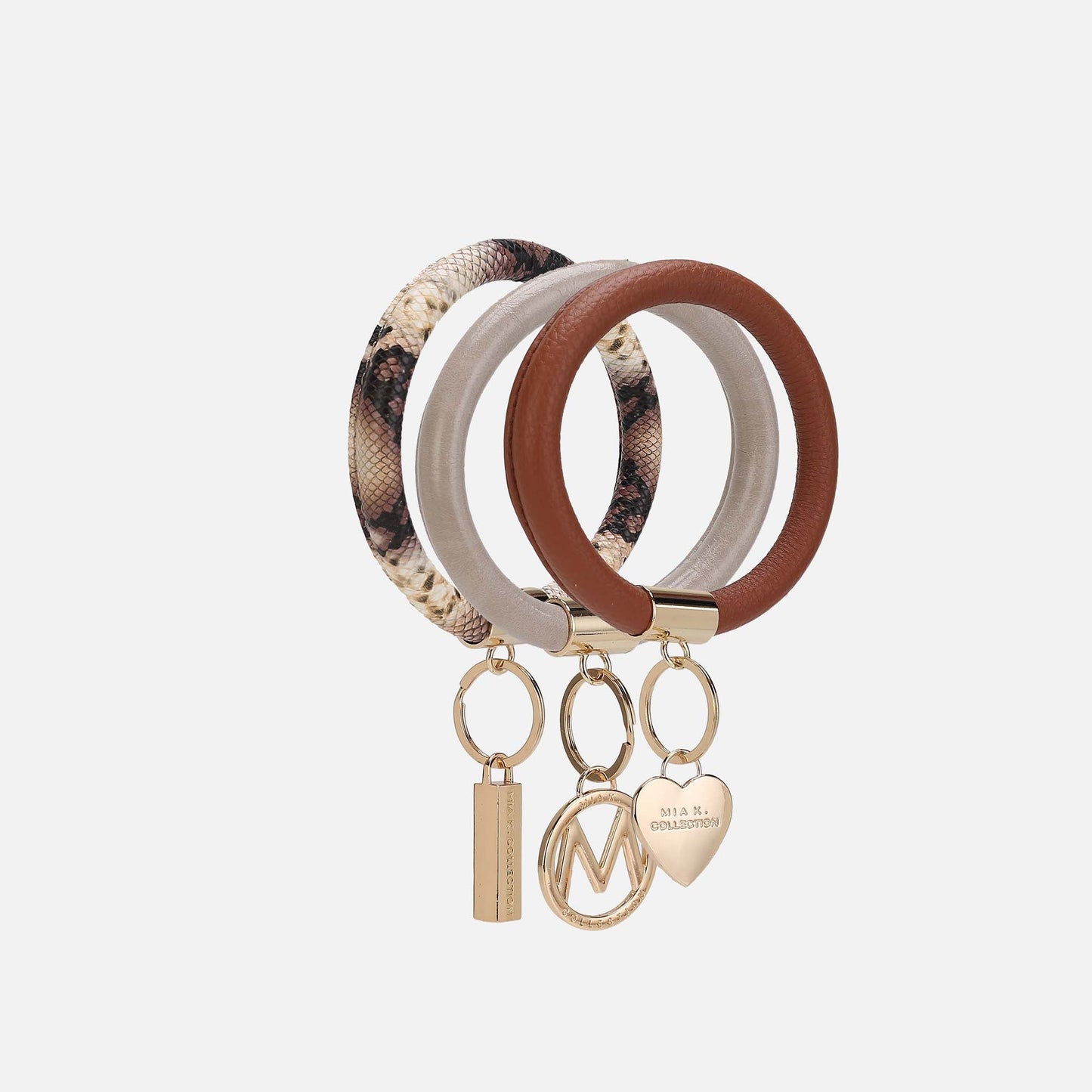 Jasmine Bangle Bracelet Keyring Set - GF