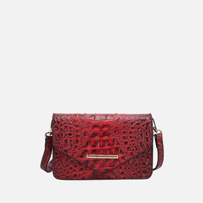 Vanta Solid Croc Saddle Bag